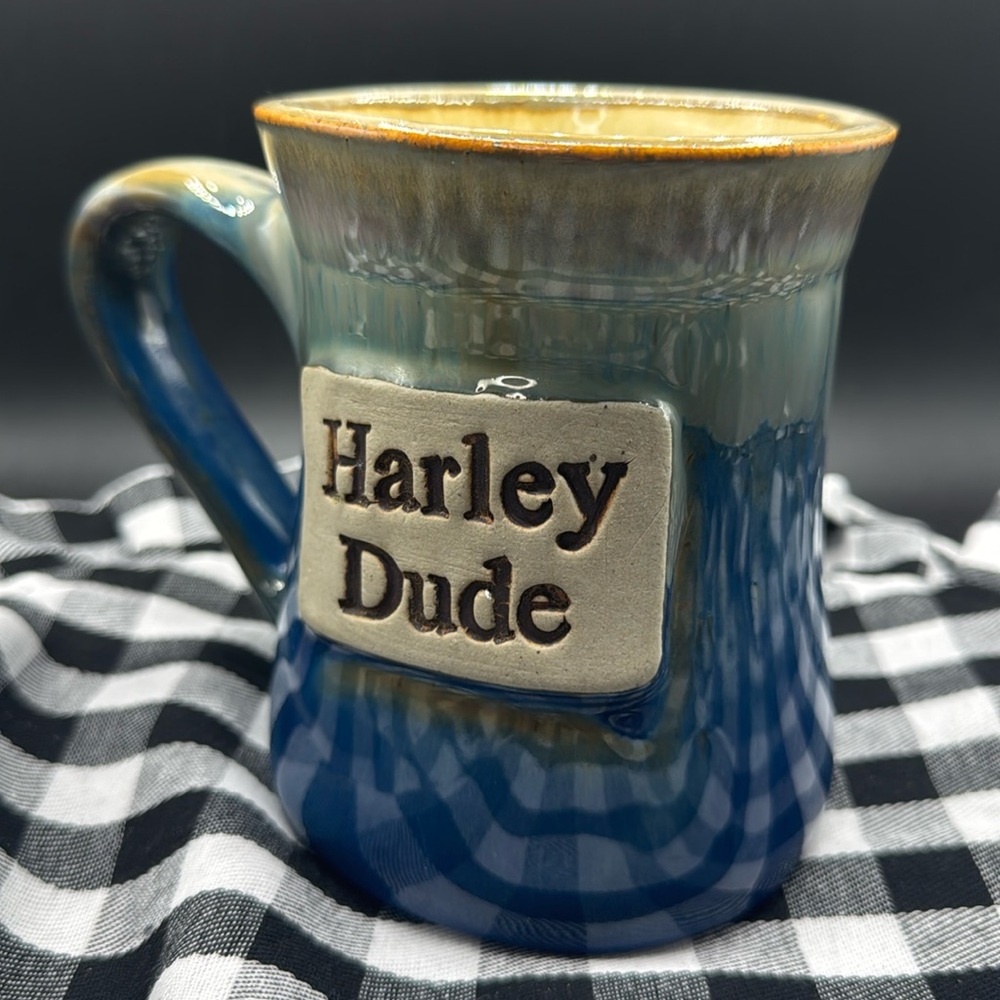 Harley Dude Ceramic Pottery mug